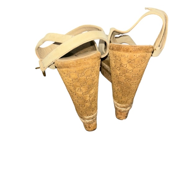 Gucci Hollie Nude Espadrille Wedges - Picture 5 of 6
